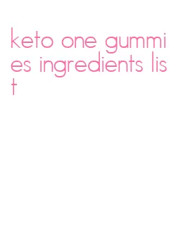 keto one gummies ingredients list