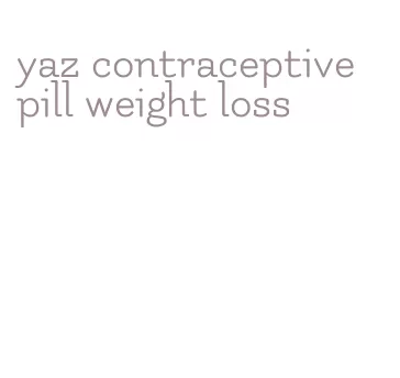 yaz contraceptive pill weight loss