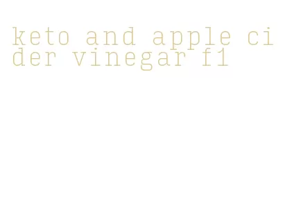 keto and apple cider vinegar f1