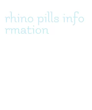 rhino pills information