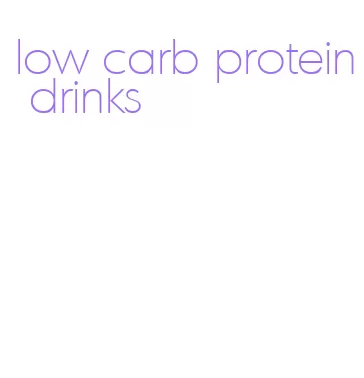 low carb protein drinks