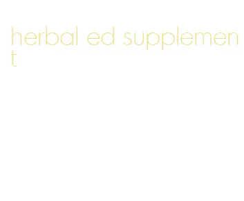 herbal ed supplement