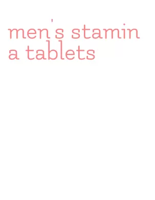 men's stamina tablets