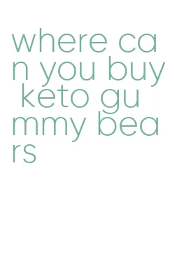 where can you buy keto gummy bears