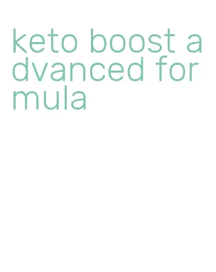 keto boost advanced formula