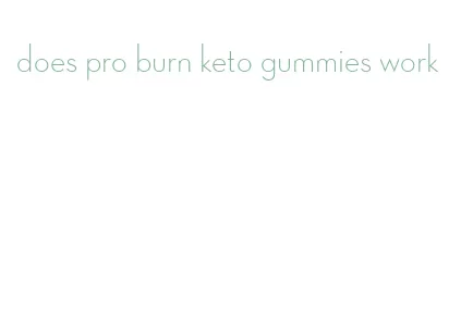 does pro burn keto gummies work