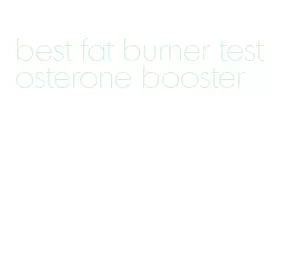 best fat burner testosterone booster