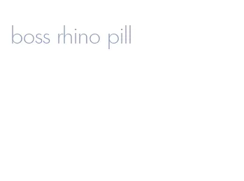 boss rhino pill