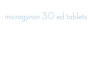 microgynon 30 ed tablets