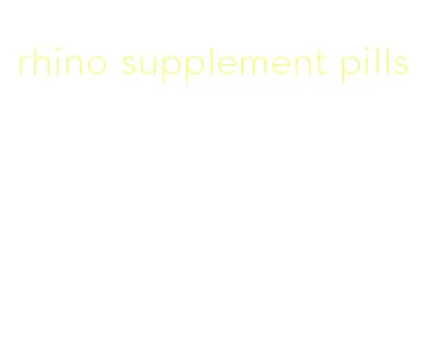 rhino supplement pills