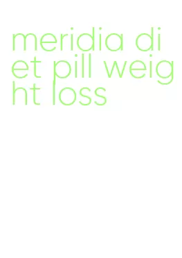 meridia diet pill weight loss