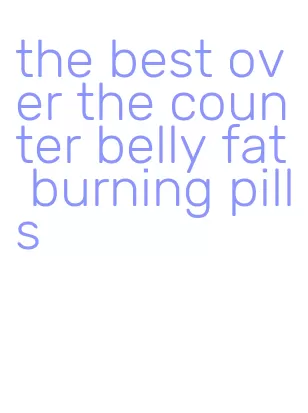 the best over the counter belly fat burning pills