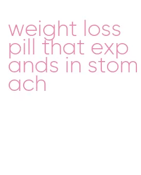 weight loss pill that expands in stomach