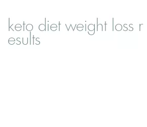 keto diet weight loss results