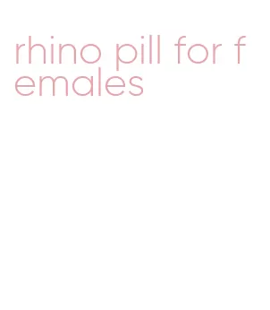 rhino pill for females