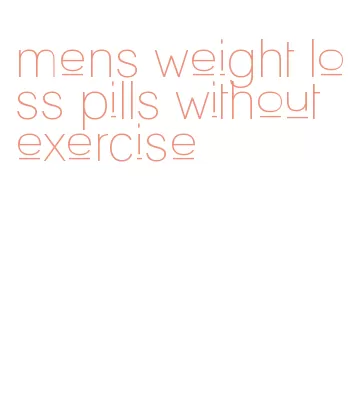 mens weight loss pills without exercise