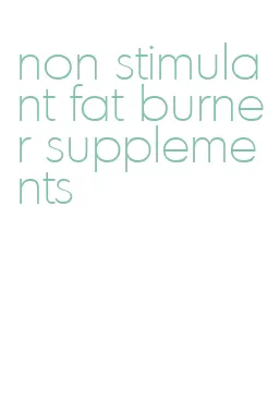 non stimulant fat burner supplements