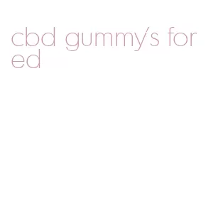 cbd gummy's for ed