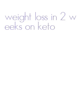 weight loss in 2 weeks on keto