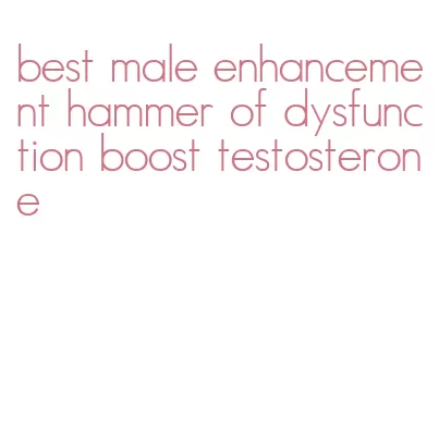 best male enhancement hammer of dysfunction boost testosterone