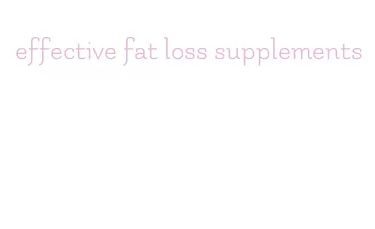 effective fat loss supplements