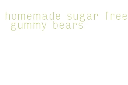 homemade sugar free gummy bears