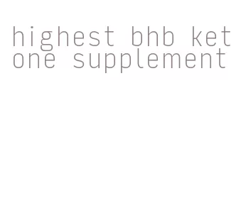 highest bhb ketone supplement