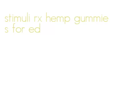 stimuli rx hemp gummies for ed