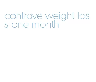 contrave weight loss one month