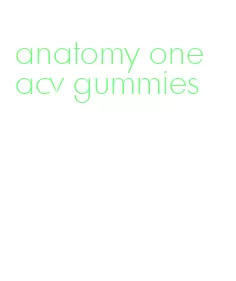 anatomy one acv gummies