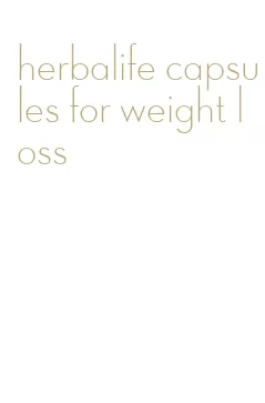 herbalife capsules for weight loss