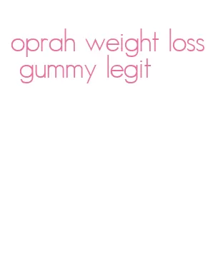 oprah weight loss gummy legit