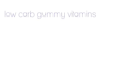 low carb gummy vitamins