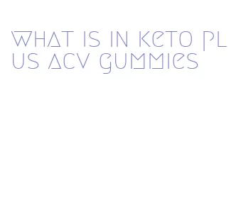 what is in keto plus acv gummies