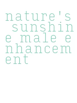 nature's sunshine male enhancement