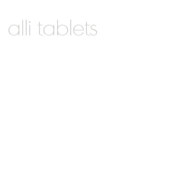 alli tablets