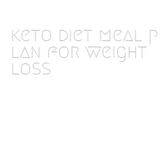 keto diet meal plan for weight loss