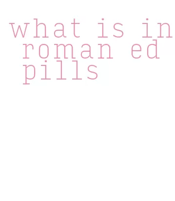 what is in roman ed pills