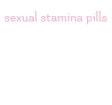 sexual stamina pills