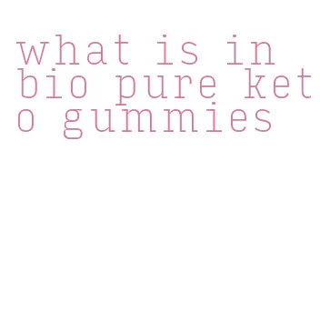 what is in bio pure keto gummies