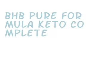 bhb pure formula keto complete