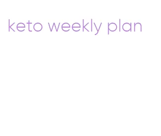 keto weekly plan