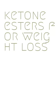 ketone esters for weight loss