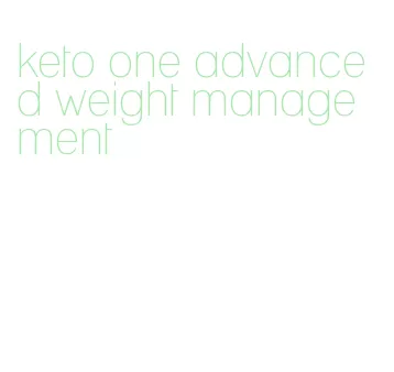 keto one advanced weight management