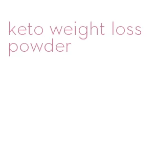 keto weight loss powder