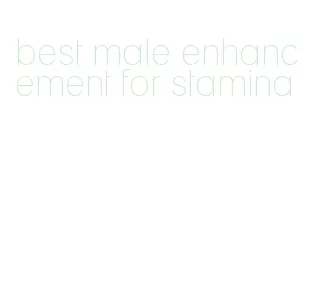 best male enhancement for stamina