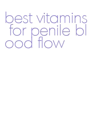 best vitamins for penile blood flow