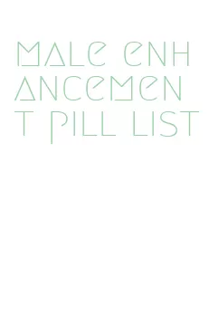 male enhancement pill list