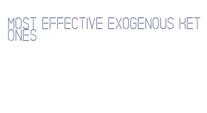 most effective exogenous ketones