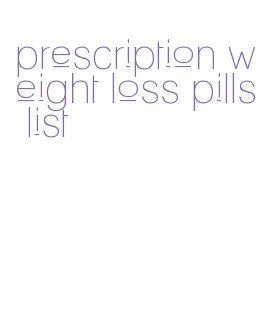 prescription weight loss pills list